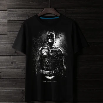 

2018 Hot Batman The Dark Knight Rises 3D Print 100% Cotton Men T-shirt Quality Fashion Homme Christian Bale Fans Suit Costume