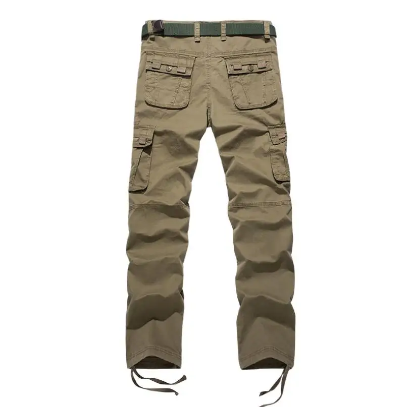 Мужские брюки-карго в стиле милитари, с карманами, дизайнерские, дышащие и удобные, хлопок, Мужская брендовая одежда, армейские, повседневные, для бега