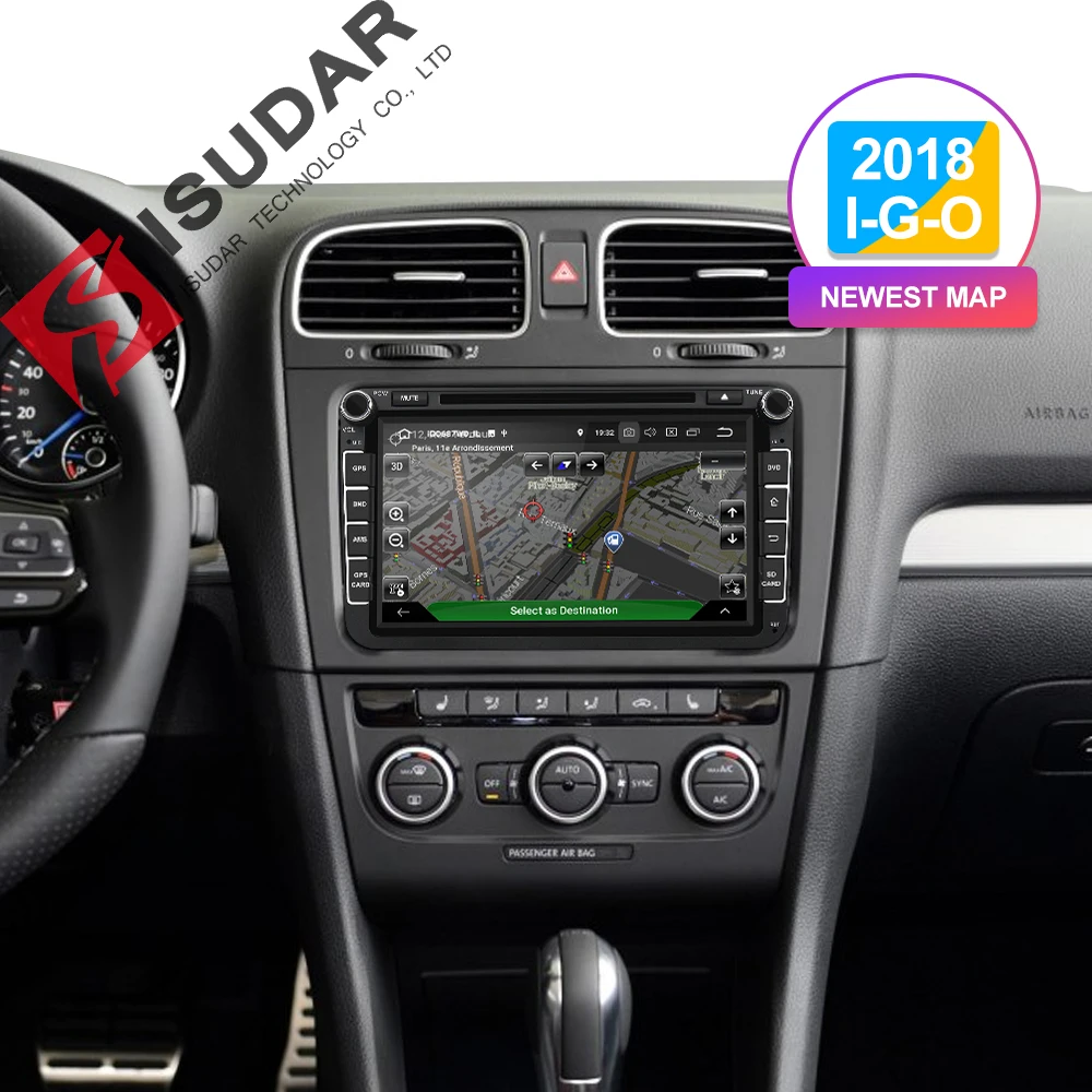 Isudar H80 Автомобильный мультимедийный плеер Android 8 0 2 DIN авторадио для