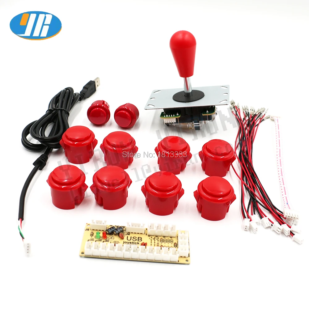 2 игрока аркадный джойстик DIY комплект контроллера для Windows и Raspberry Pi 5 Pin 8 способ