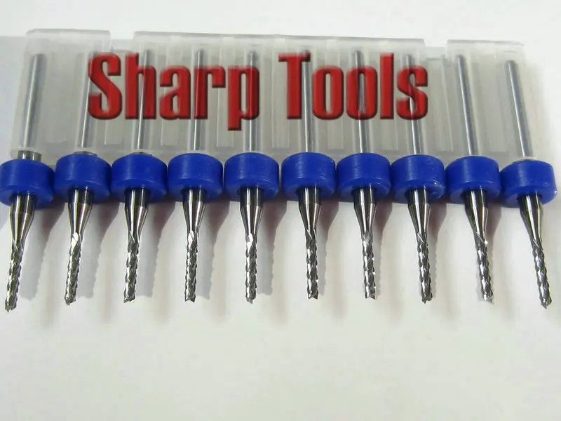 

3.175*1.5MM- PCB carbide cutting tools, PCB end milling tools wholesale in mini drill kit sets, power MDF boards