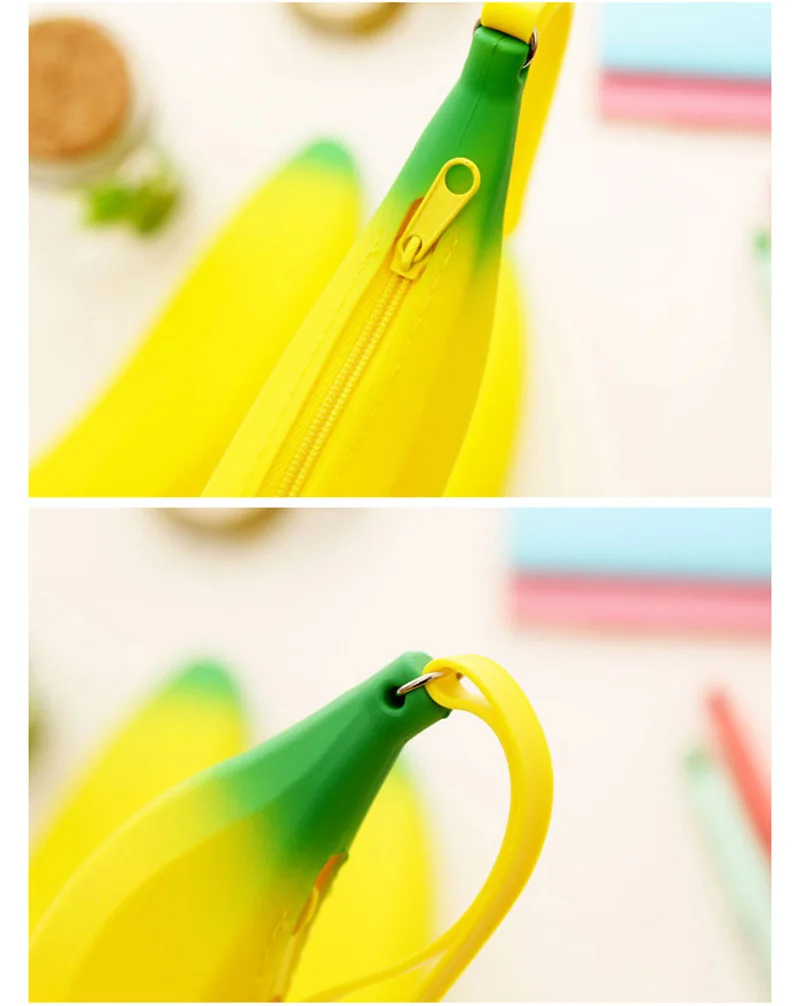 Cute Coin Purse Banana Pencil Case Kawaii Bag Silicone Purse Children's Purses For Kids Yellow Ulrica Coin Bags For Women Funny (11)