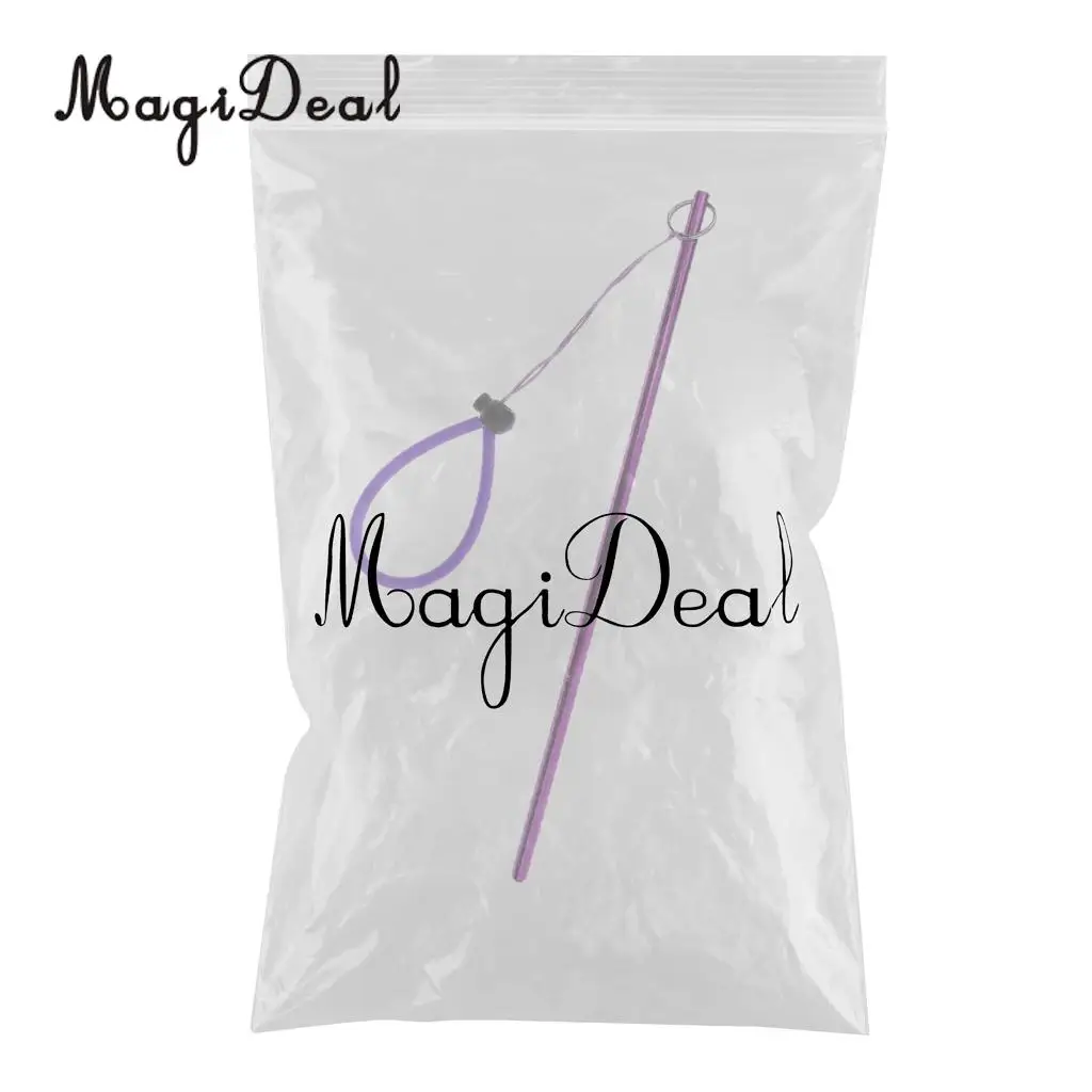 MagiDeal Safety Scuba Underwater Diving Aluminum Alloy Lobster Tickle Pointer Stick& rist Lanyard for Dive Swimming Purple/Green