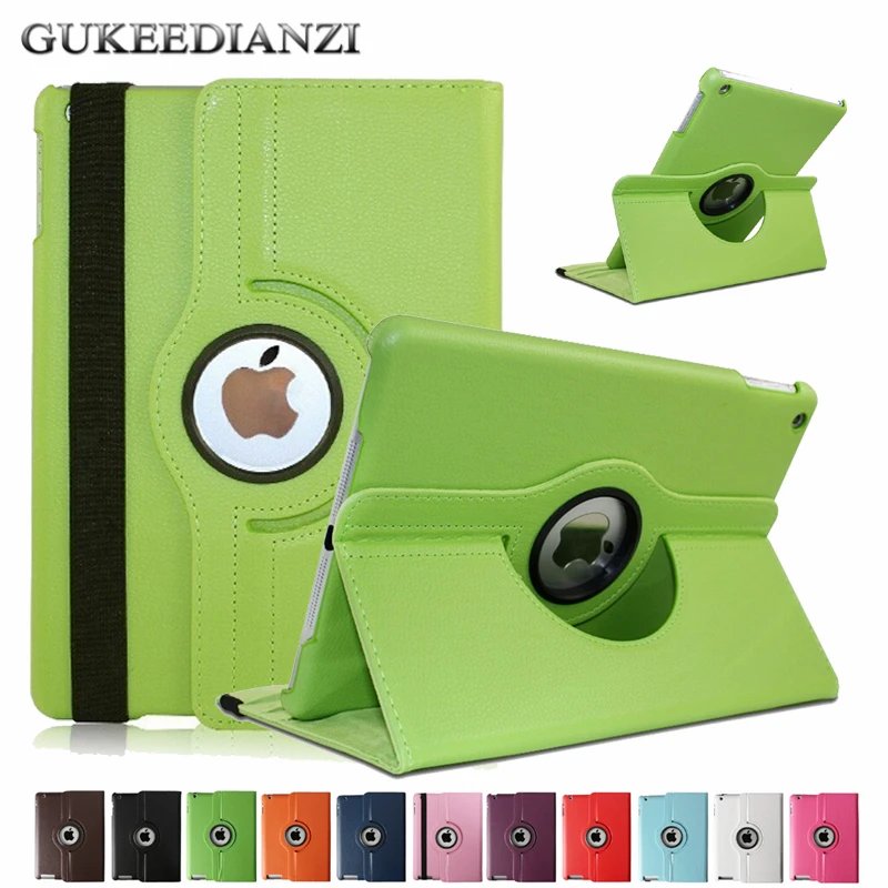 GUKEEDIANZI защитный смарт-чехол для Apple IPad 5 6 IPad Air 1/2/9,7 чехол для планшета 360 градусов вращающаяся подставка из искусственной кожи чехол
