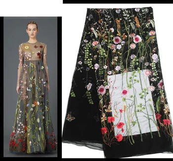 

Fashion Embroidery French Lace Fabric Applique African French Lace Materials Nigerian Quality Tulle Mesh Lace For Wedding JL91