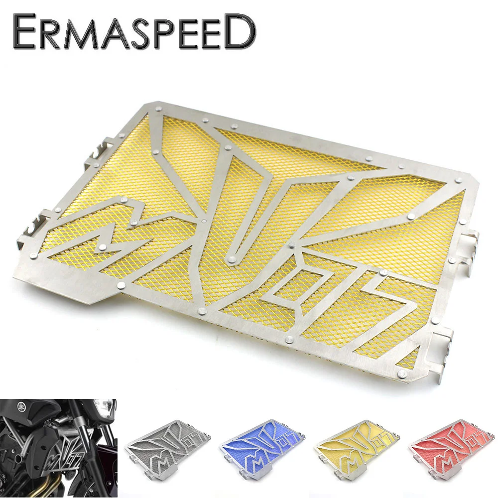 

Motorcycle Stainless Steel Engine Radiator Protector Grille Guard Cover Case Black Red Bule Yellow for Yamaha MT09 FZ-09 2016