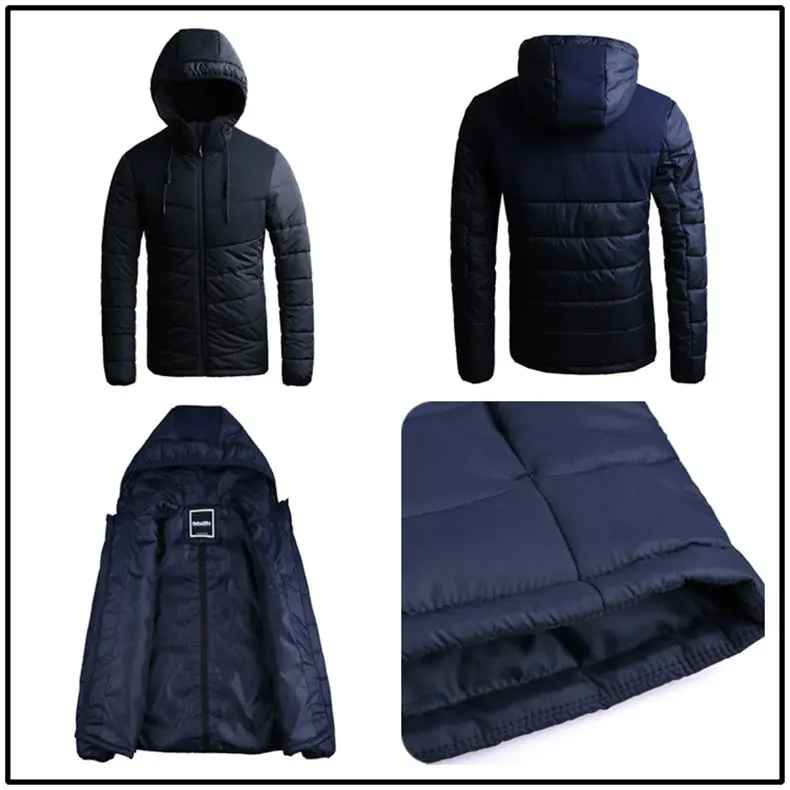 Winter Jackets Men Wind Resistant Autumn Spring Drawstring Hooded Mens Jacket Coats Male Thick Warm European Size Machine Wash 13