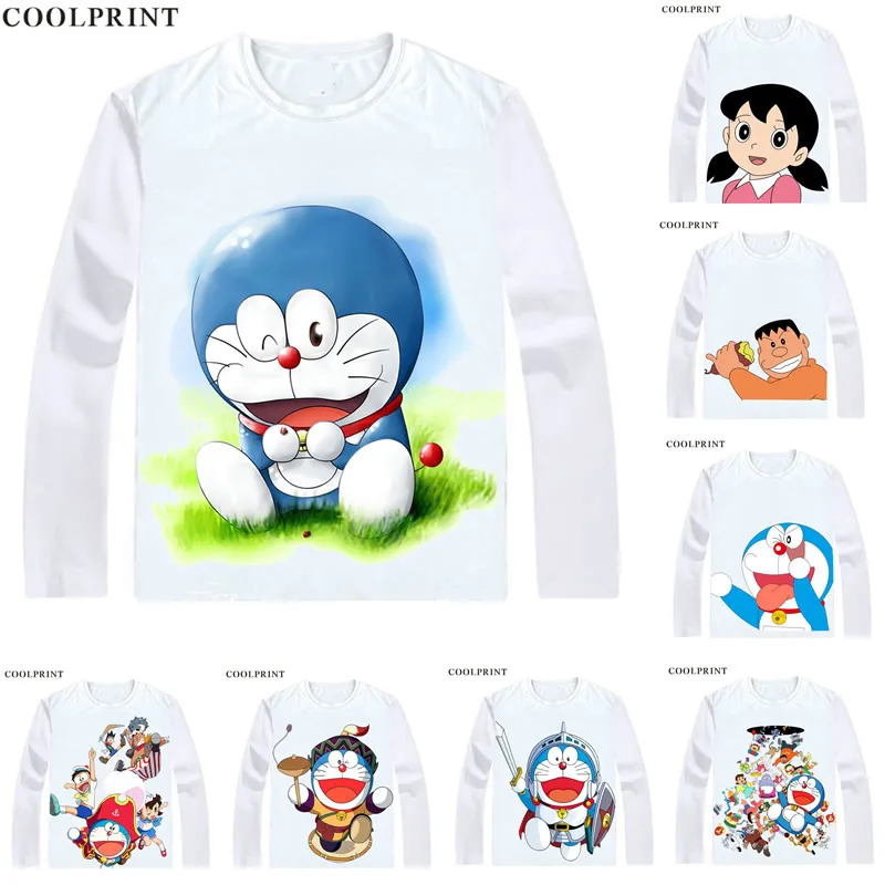 Футболки Doraemon рубашки с длинным рукавом Аниме Манга Fujiko Fujio Stand by Me Nobita Nobi Shizuka Minamoto