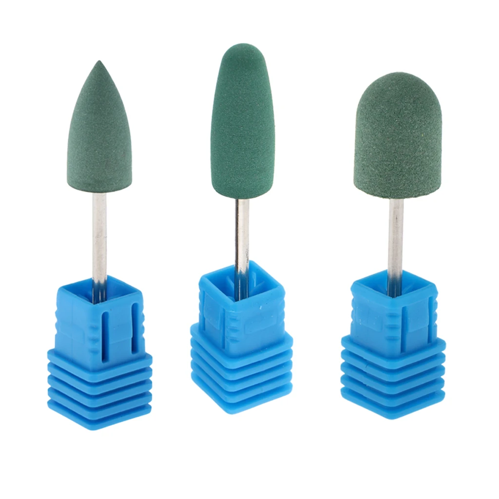 

Silicone Nail Drill Bit, Cuticle Cleaner Electric Files Manicure Polisher Grinder Head for Natural and Acrylic Nails