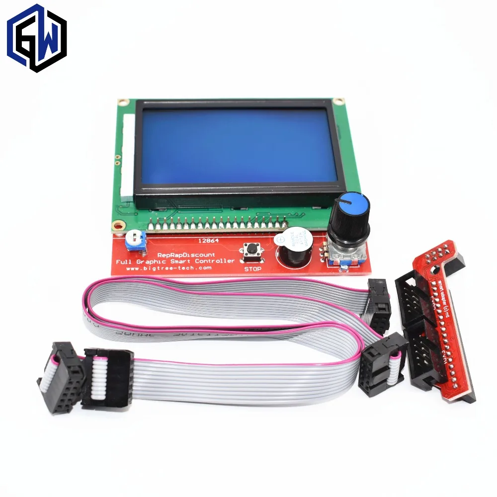 

10pcs TENSTAR ROBOT 3D printer smart controller RAMPS 1.4 LCD 12864 LCD control panel blue screen