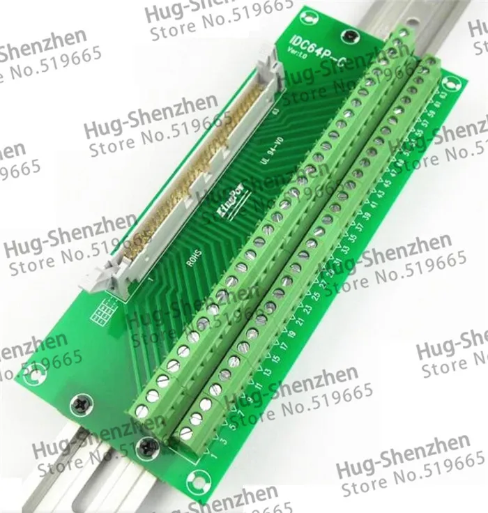 IDC60 60-Pin Connector Signals Breakout Board Screw terminals Din