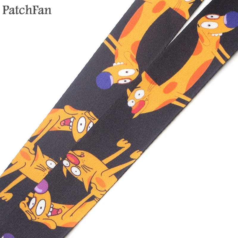 Patchfan catdog мультяшный забавный мужской Детский брелок для ключей, шейный ремешок, лента для шеи, значок, держатель для телефона, ожерелье A1772