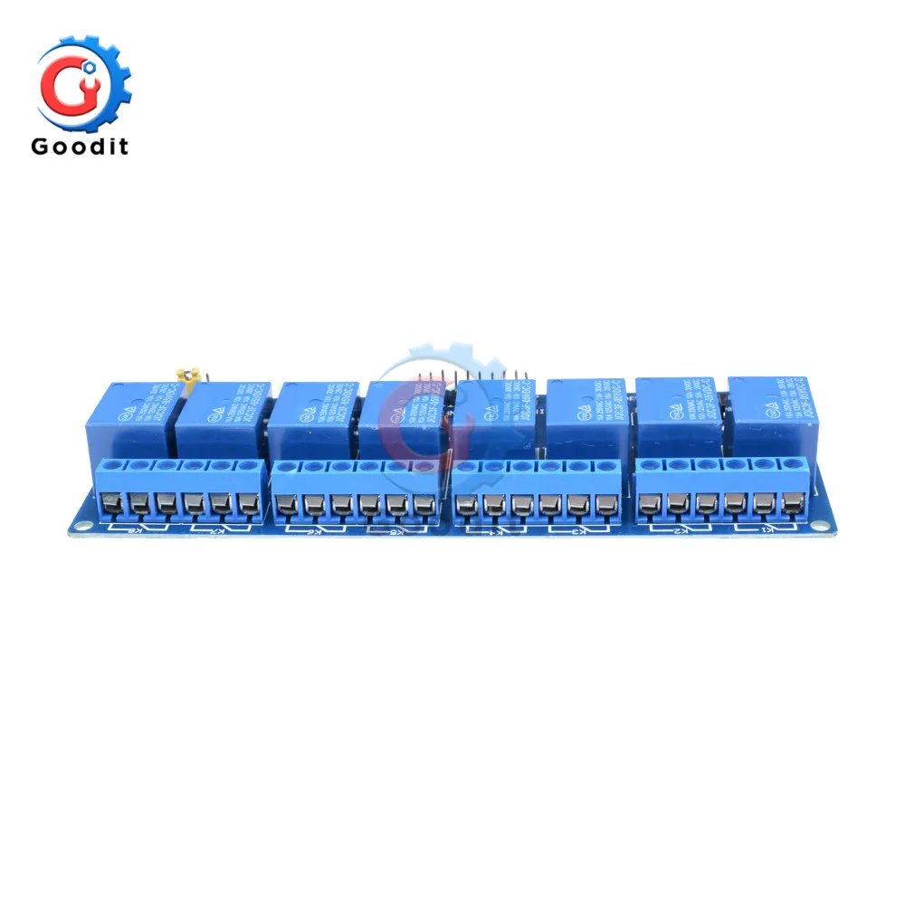8 канальный релейный модуль постоянного тока 5 В для Arduino Raspberry Pi DSP AVR PIC ARM с защитой