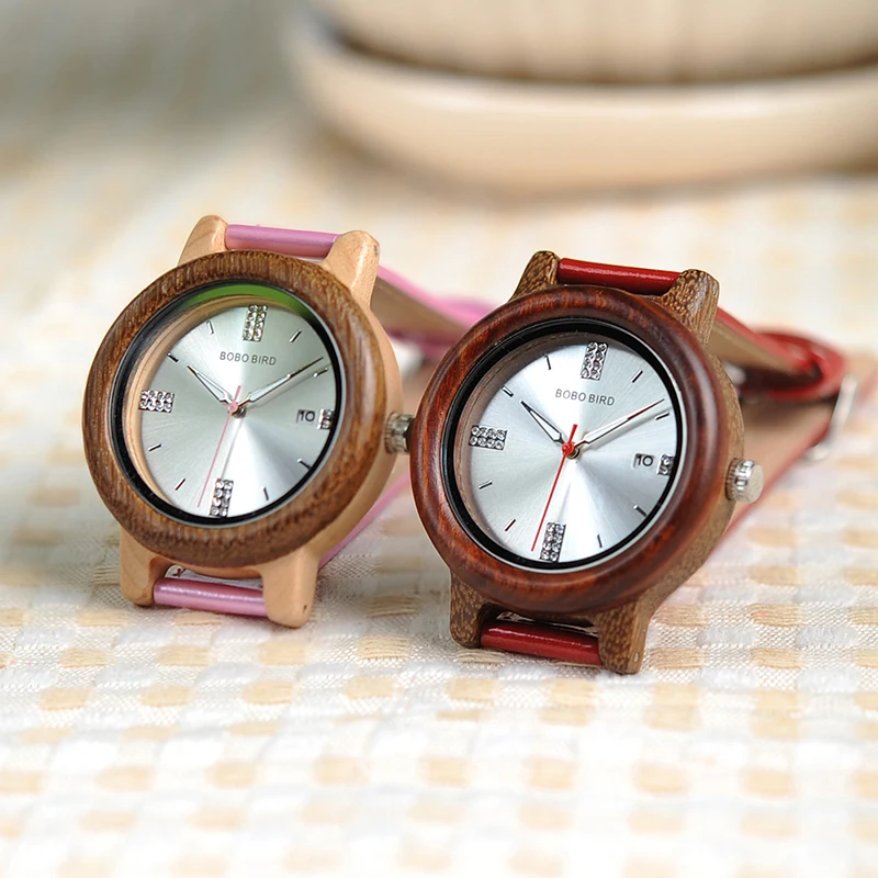 BOBO BIRD Women Watches Relogio Feminino Rhinestone Ladies Quartz Watch with Date Display a Great Gift for Girlfriend W-aP29
