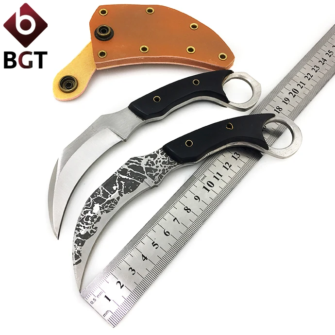 BGT Karambit фиксированный нож CS GO тактические походные боевые ножи для выживания