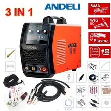 CT-418 3 в 1 сварочный аппарат цифровой Дисплей TIG/MMA сварочный аппарат от порезов/повязка на запястье для защиты от переменного тока 220V плазменный резак сварочный аппарат для резки и аксессуары 50/60Hz