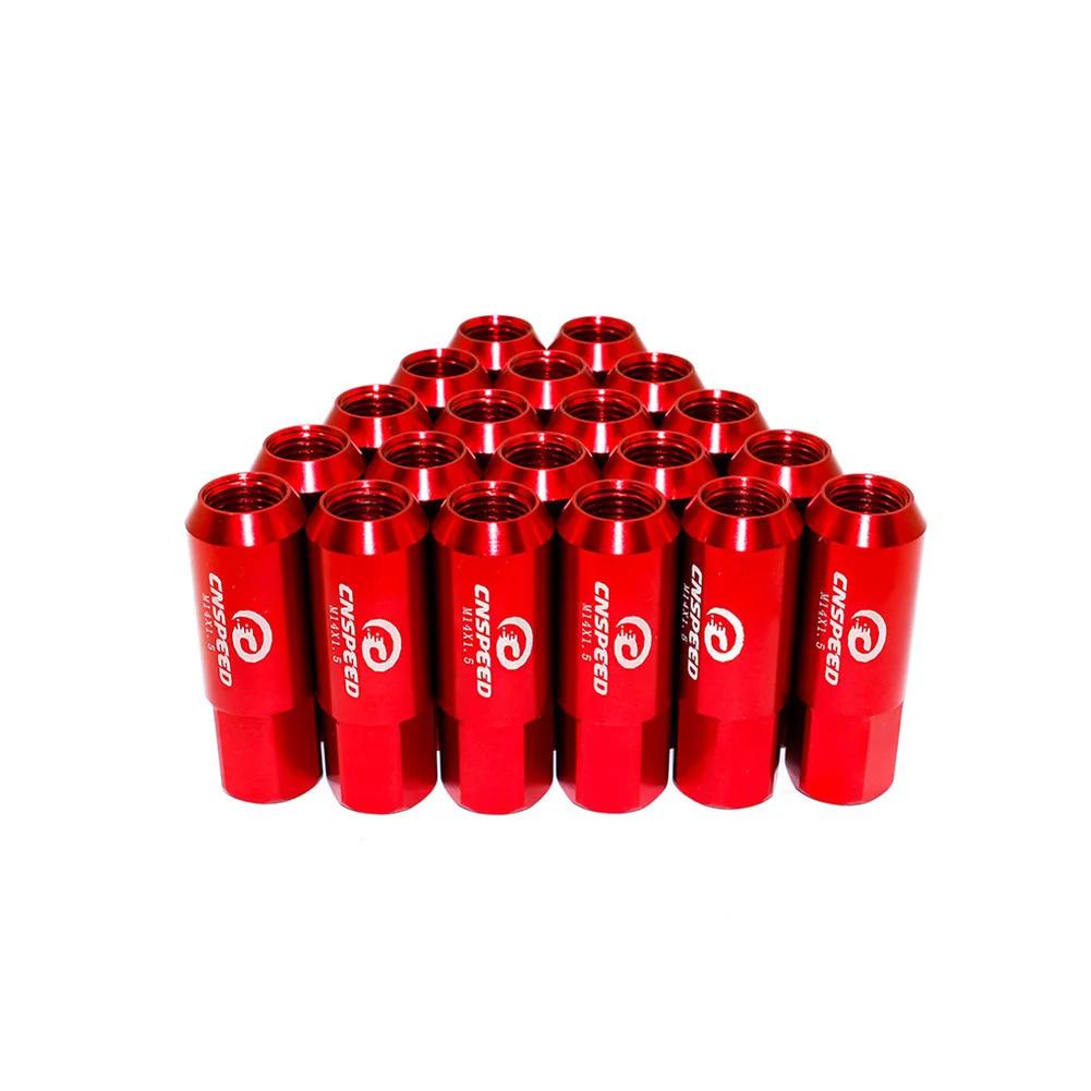 Hot 20 Pcs 60mm Long Lug Nut Car Tire Modified Lightweight Nut M14X1.5 JLD