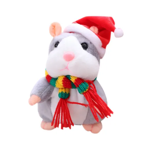 Говорящий хомяк, Милая мышка, плюшевая игрушка для домашних животных, электрическая запись, хомяк, обучающая плюшевая игрушка, говорящее животное, игрушечная мини-кукла - Цвет: Бургундия