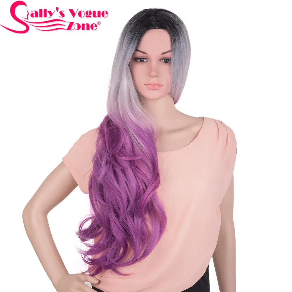 Sallyhair термостойкий парик из Длинных Волнистых синтетических волос 24 дюйма 280 г