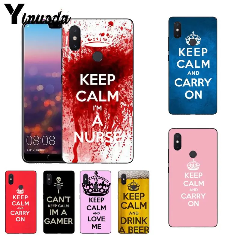 

Yinuoda Keep Calm Drink Carry on Design Phone Case for Xiaomi Mi 6 Mix2 Mix2S Note3 8 8SE Redmi 5 5Plus Note4 4X Note5