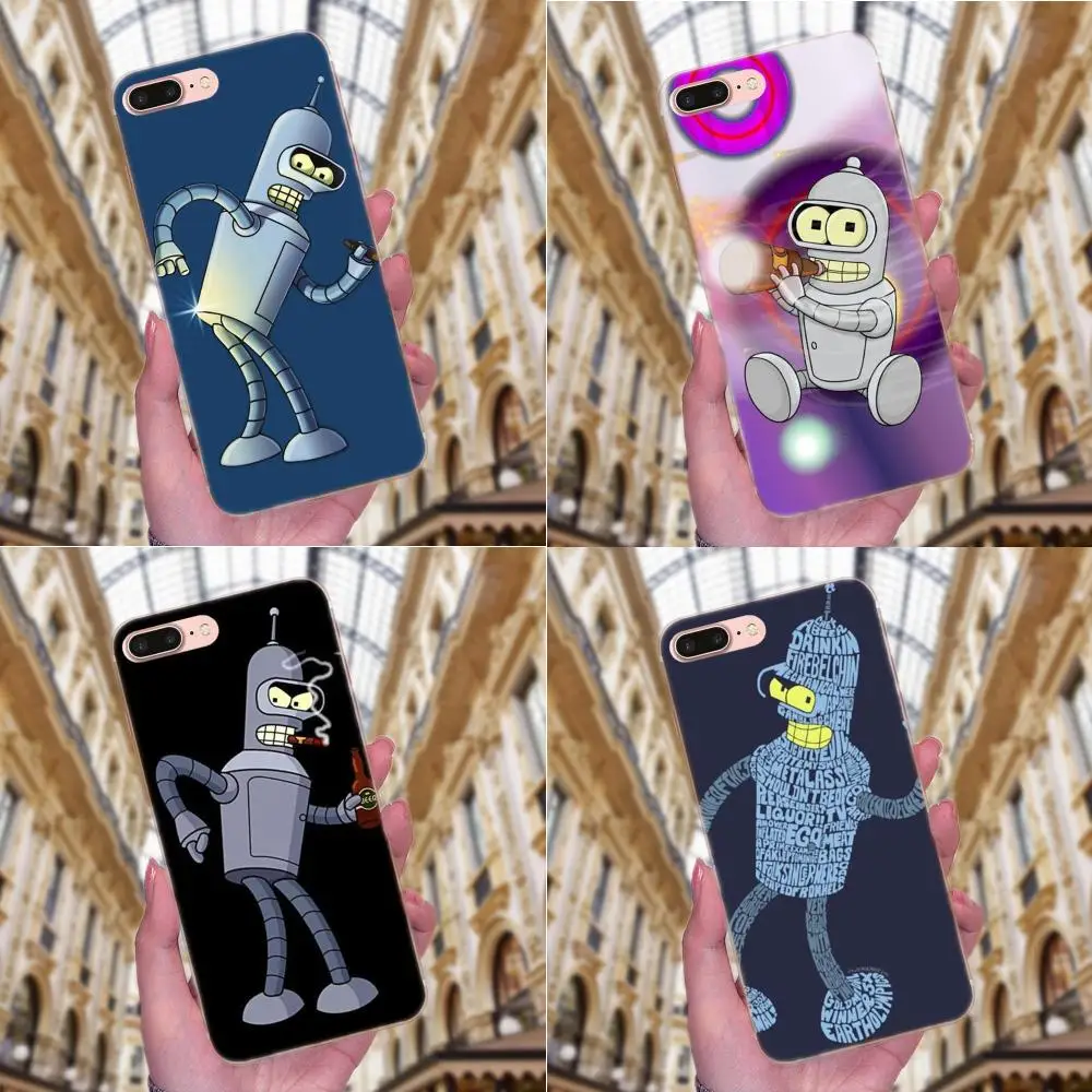 

TPU Fashion Case Futurama Bender Lovely For Huawei P7 Honor 4C 5A 5C 5X 6 6C 6A 6X 7 7X 8 9 V8 V10 Y3II Y5II Y6II G8 Play Lite