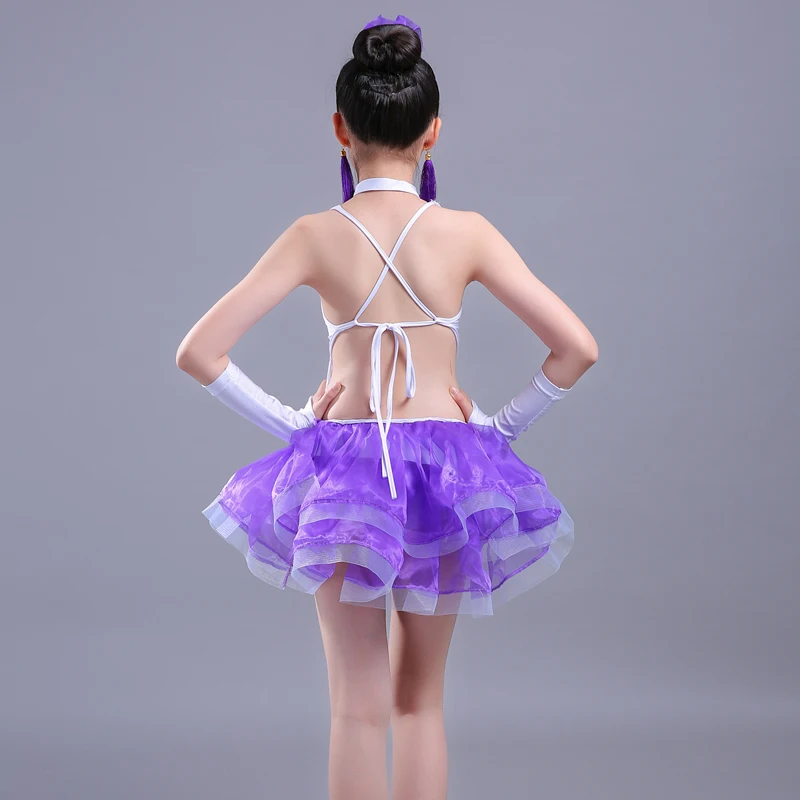 Детское платье для латиноамериканских танцев с кисточками|latin dance dress|latin fringe
