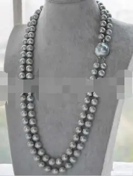 

DOUBLE STRANDS SOUTH SEA AAA 8~9MM GRAY PEARL NECKLACE 17~18 INCH