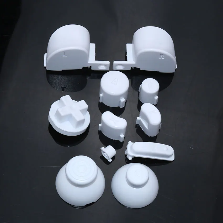 cltgxdd 1set Analog Stick Cap Buttons Keypads Y X A B Z Buttons for Nintend Gamecube controller- Joystick - Цвет: White