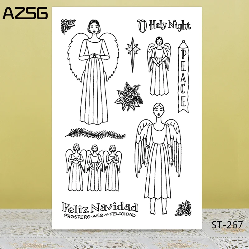 

Holy neight/angel Transparent Silicone Clear Stamps/seal for DIY Scrapbooking/Card Making/Photo Album Decoration Supplies