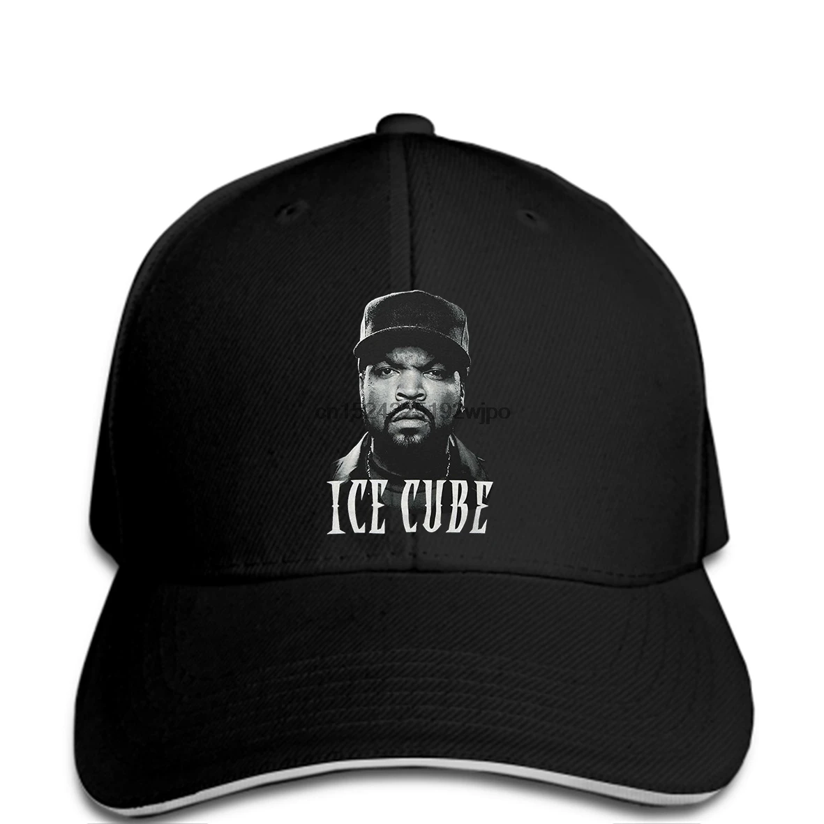 

funny Baseball caps Fashion Men's Summer cap Men Printed cap Ice Cube Men's Big Face cap Black