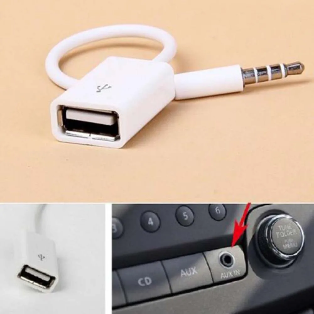 3 5 мм штекер AUX аудио разъем к USB 2 0 гнездовой кабель Шнур Профессиональный