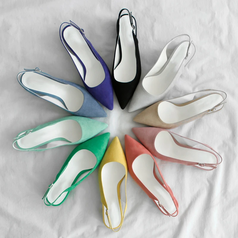 

2019 spring and autumn new women's style with shallow shoes pointed big size low heel women's shoes