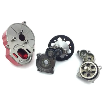 

1/10 rc crawler transmission gear box 1:10 climbing car upgrade metal gearbox parts for SCX10