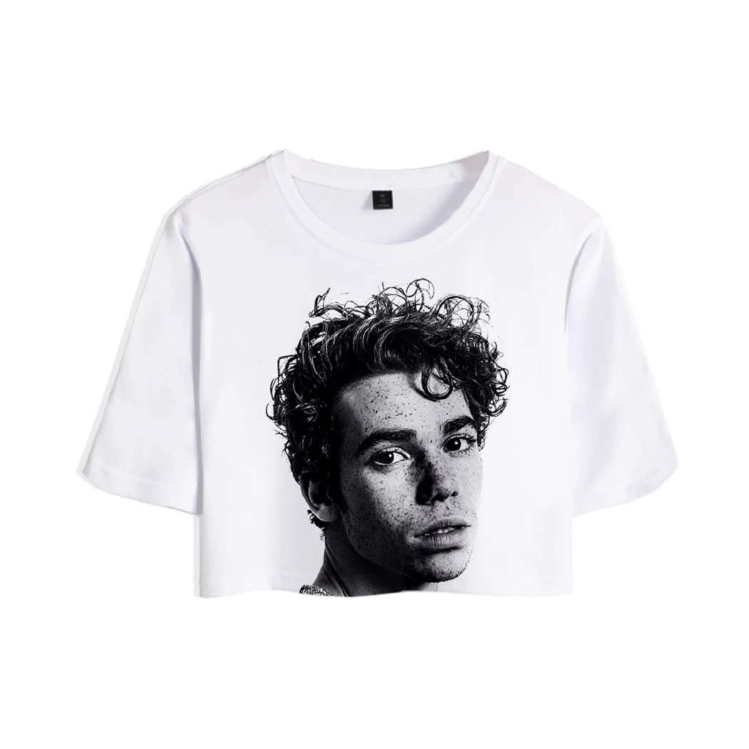 

Crop cartoon cameron boyce 3D Printed Women Summer Sexy Tops Crops Navel Printed Shorts T-shirt