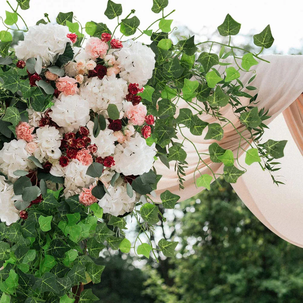 

12pcs/set 2.4m Artificial Ivy Leaf Garland Simulation Plant Vine Fake Foliage Wedding Decoration Home Garden Party Supplies
