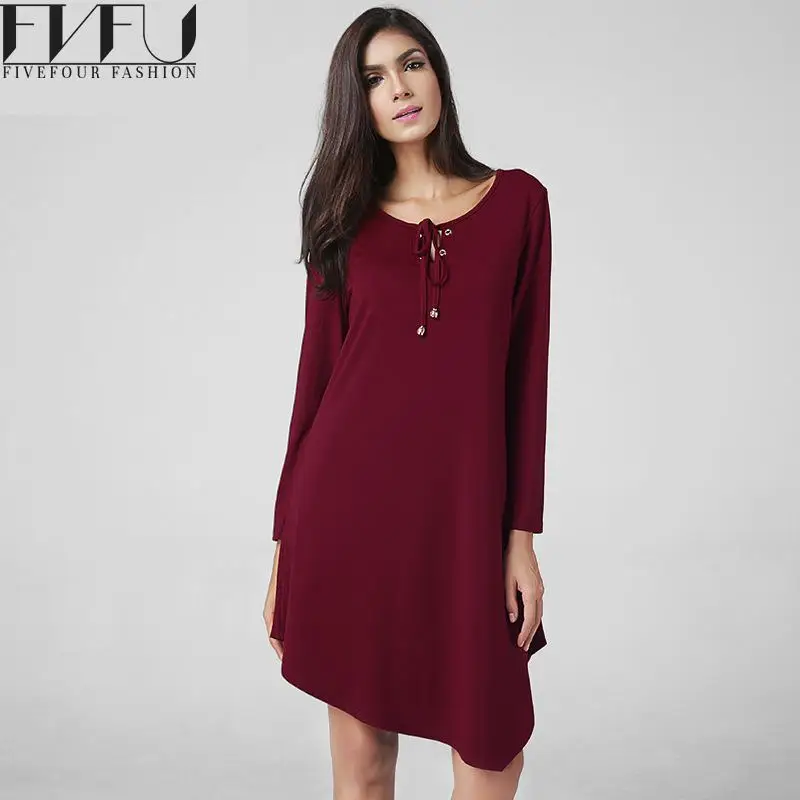 Новая Мода 2017 Dress Женщины Элегантный Ремни С Длинным Рукавом Весна Лето Твердые