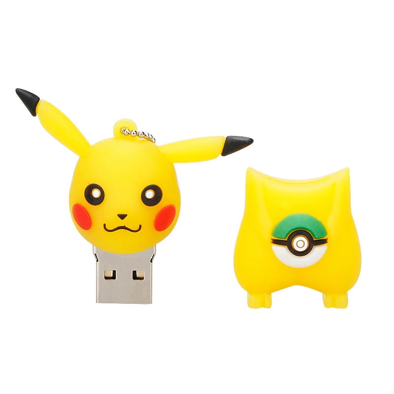 Флешка Pokemon Pikachu 4 г 8 Гб USB флеш-накопители 16 ГБ 32 ГБ 64 ГБ Флешка 128 Гб мультфильм животные милые usb-флеш-накопитель в подарок Бесплатная