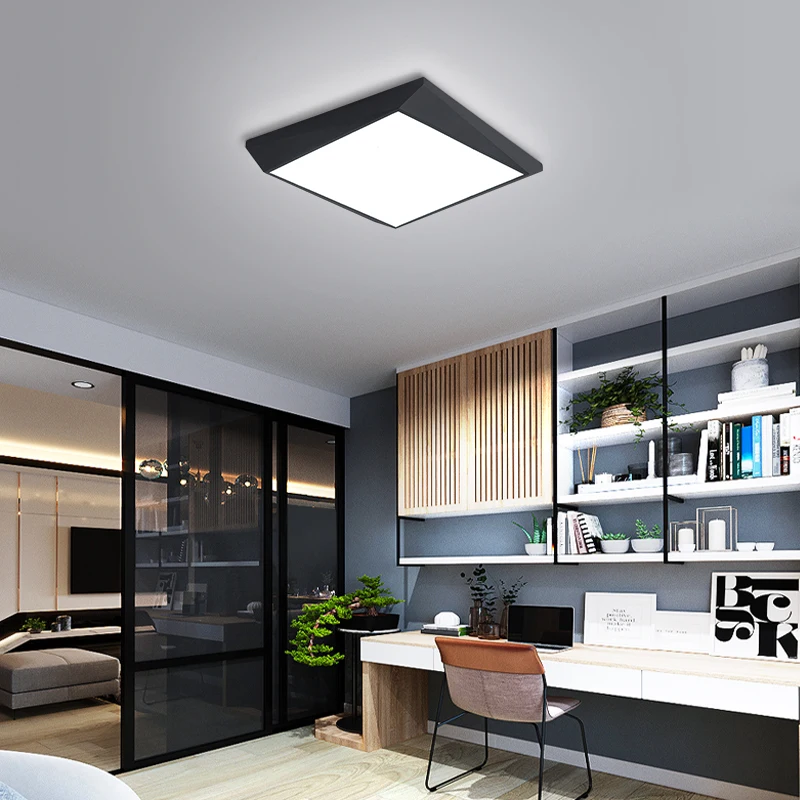 

New Black/white Square led Ceiling lights bed room light plafon led Simple Modern ceiling lamp luminaria de teto light fixture