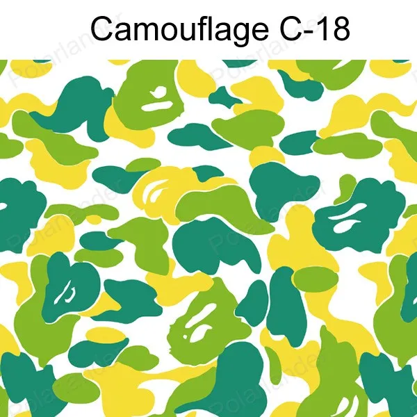 1,52 м* 30 м/рулон камуфляжной пленки для автомобилей городской камуфляж виниловая пленка автомобильная камуфляжная пленка для кузова автомобиля - Название цвета: camouflage C18