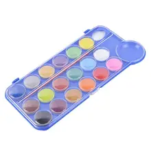 18 цветов портативный сплошной акварель в порошке дети пигментная краска пластик искусства 2,8 см/1,1 дюйма набор как на картинке