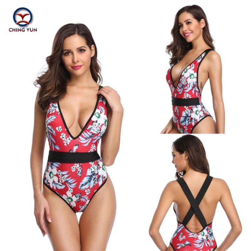 

CHING YUN 2019 New Triangle One-Piece Swimsuit Female European And American Bandage Cloth Backless Fashion Swimwear & Spa 1931