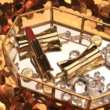 

HOJO Golden Bowknot Lipstick Makeup Velvet Nude Long Lasting Wateproof 6 colors Sexy Red Color Professional Cosmetics