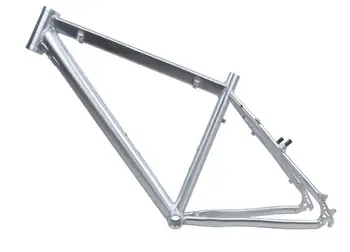 

Brushed silver bicycle frame 26*17 inch brushed silver mountain bike frame Mountain bike tripod