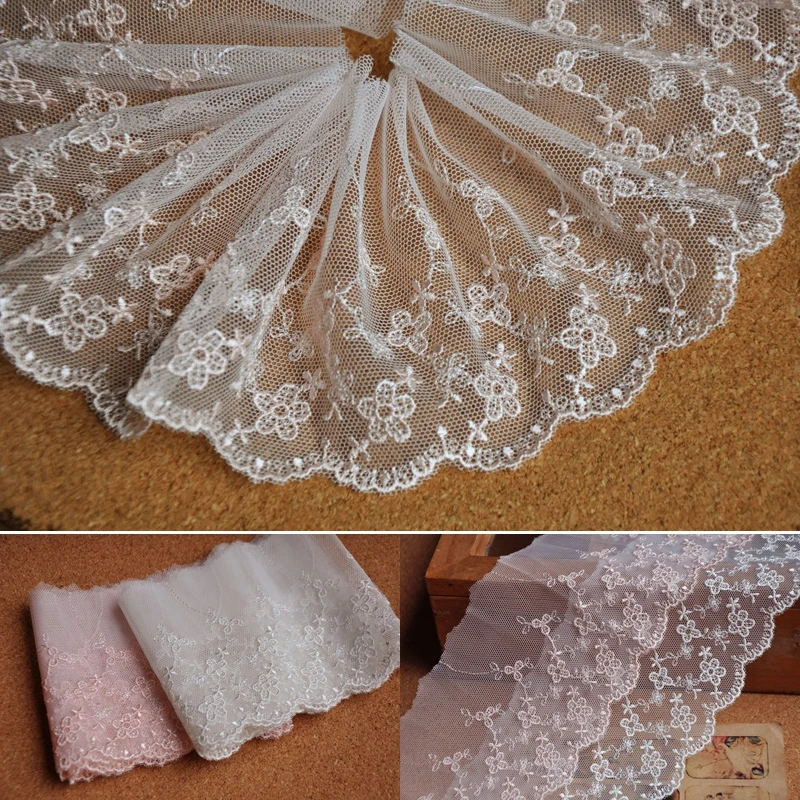 1Yard/Lot 8.5CM Wide Lace Trim Lace Applique Polyester for Clothes Home
