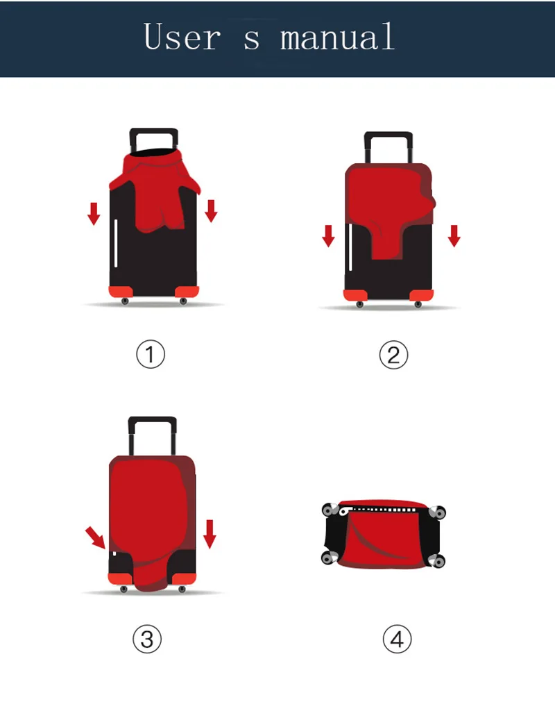 Эластичный Защитный чехол для багажа, подходит для 18-30 дюймов, чехол для костюма, чехол для тележки, пылезащитный чехол, аксессуары для путешествий