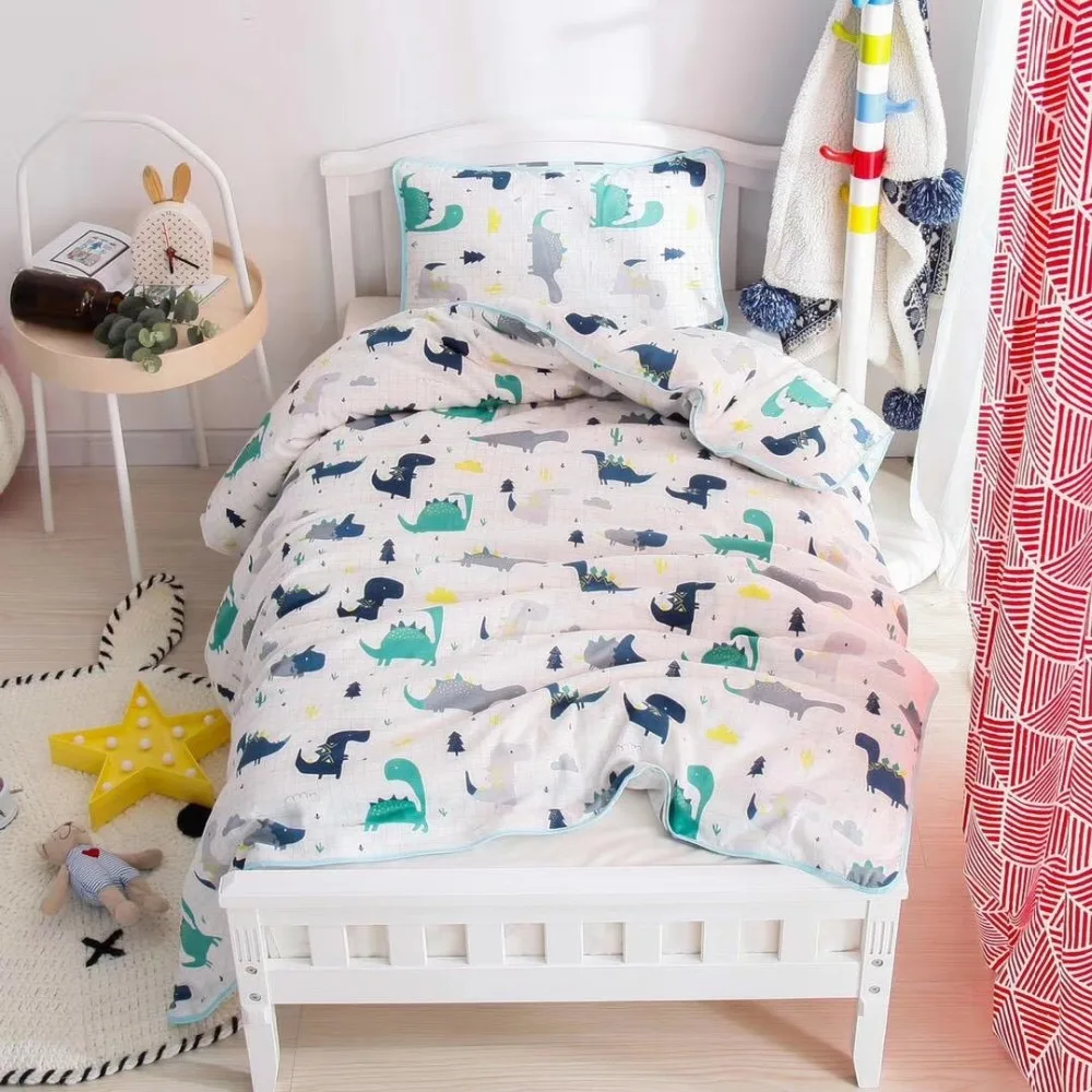 1 piece 120x150cm baby bedding duvet cover muslin cotton super soft baby kids quilt cover (15)