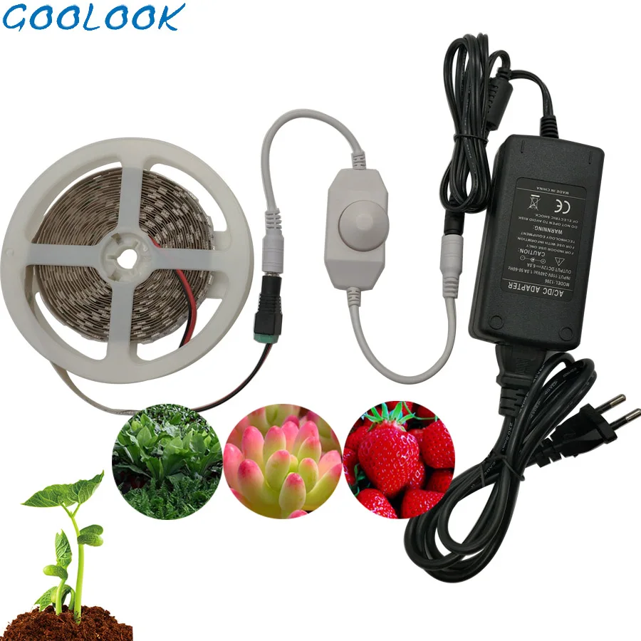 

Plant Grow lights Full Spectrum LED Strip Flower phyto lamp 2M 3M 5M Waterproof Red blue 3:1 4:1 5:1 for Greenhouse Hydroponic