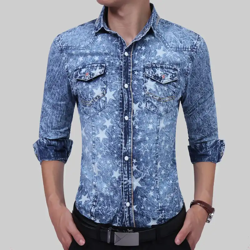 camisas vaqueras para hombre de moda