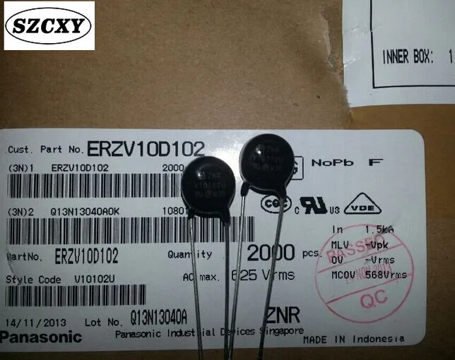 Новый оригинальный Варистор ZNR V10102U ерv10d102 10D102K 1000 в | Электроника