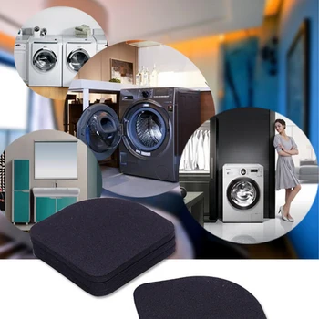 

4pcs Washing Machine Pad Refrigerator Floor Protectors Anti Vibration Furniture Shock Proof Non Slip Feet Tailorable Mat